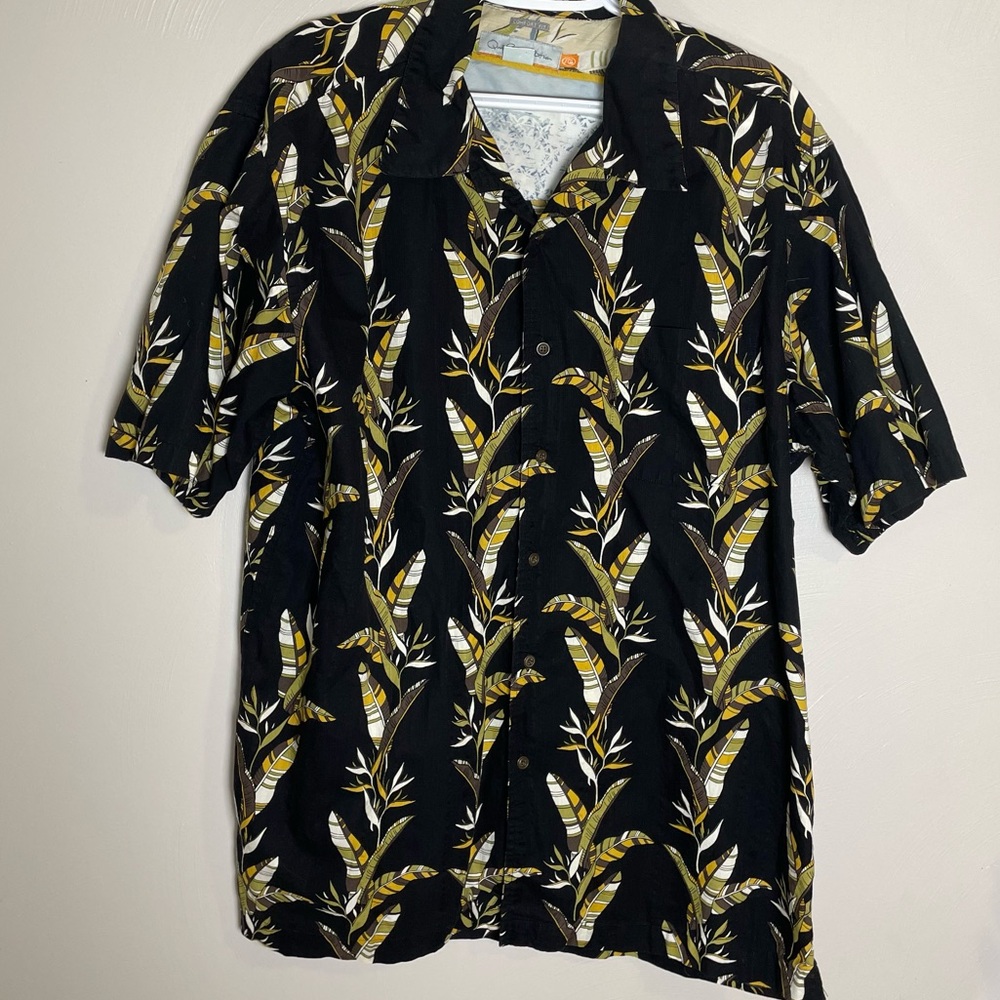 Quicksilver Ben Sherman Men’s Short Sleeve Button Up Shirt 100% Cotton XL